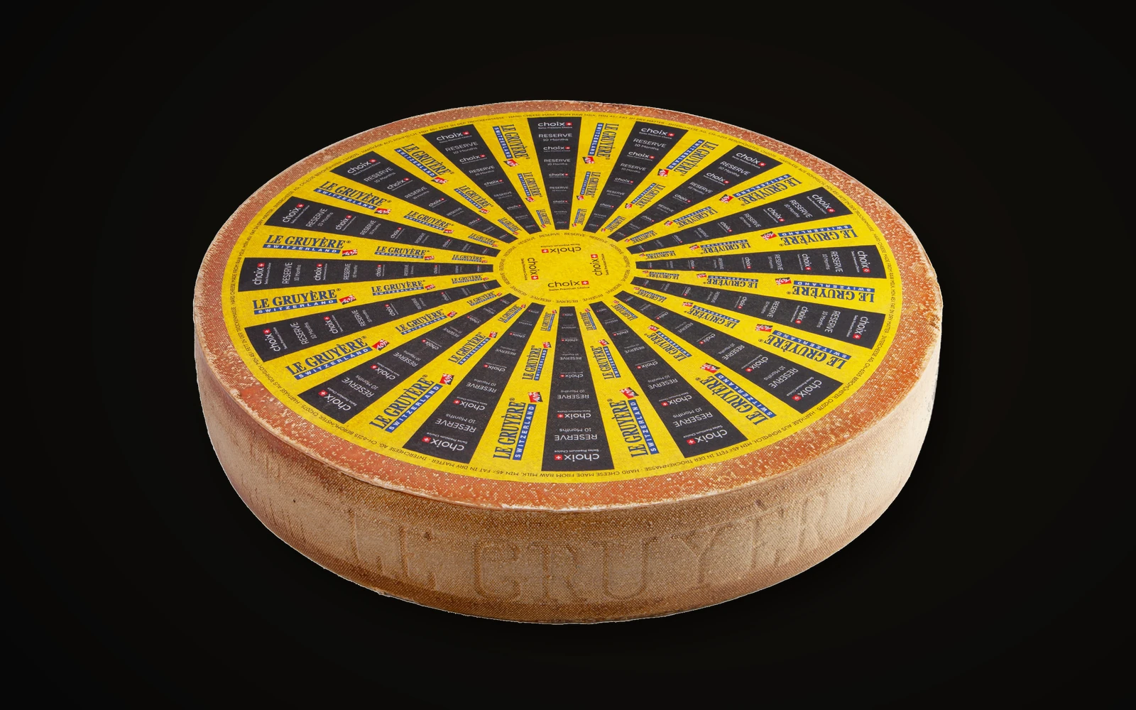 Le Gruyère AOP Réserve, cirka 33 kg osthjul